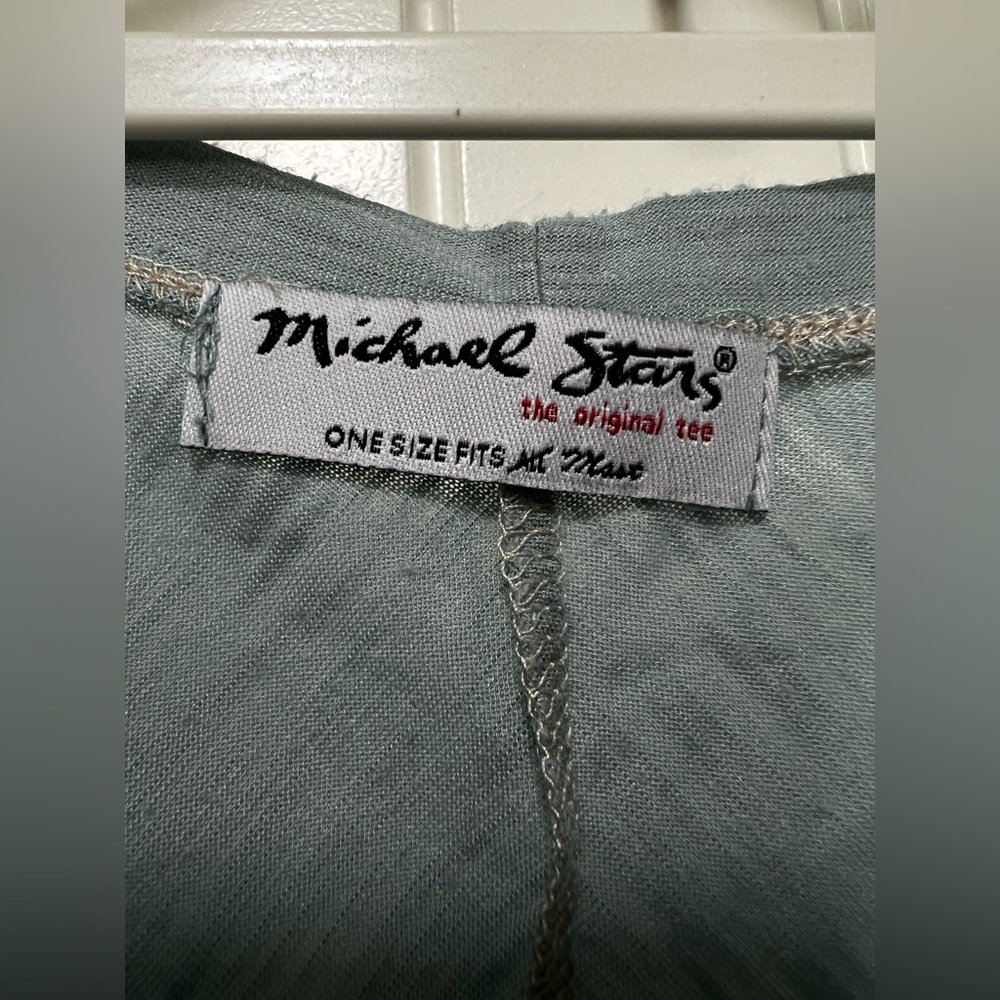 Michael Stars Turquoise Blue Dolman Sleeves Scoop Neck Top - Picture 3 of 6